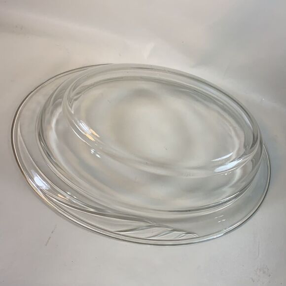 Clear Glass Serving Dish Bowl Decorative Edge 2 1/2 Quart Made In USA Home Cook - Picture 5 of 8